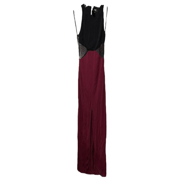 ABS Wine Black Lace and Wine Long Dress‎ - NWT - Picture 1 of 4